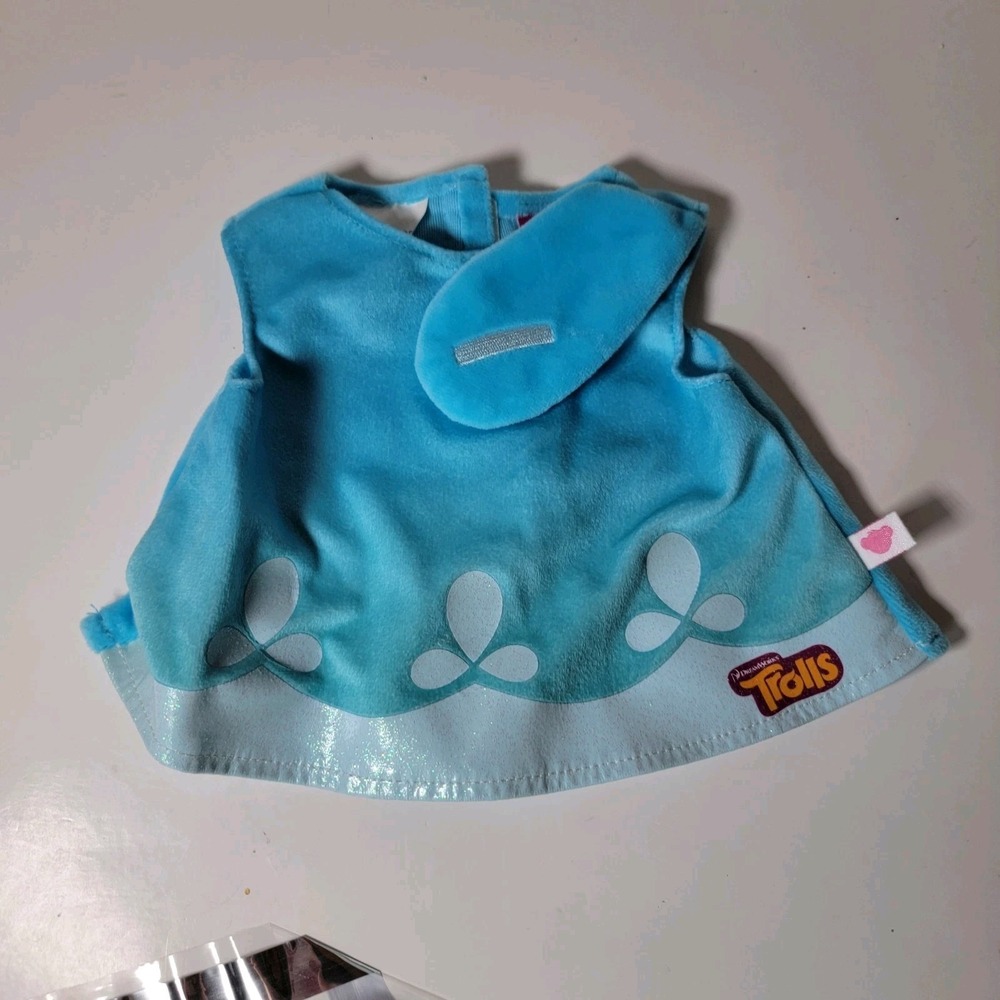 Build a Bear Trolls Movie Poppy Blue Glitter Dress Dreamwork Replacement Outfit